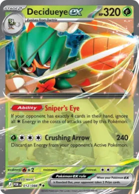 Decidueye ex ( 012/088) Play! Pokémon Prize Pack Series Nine
