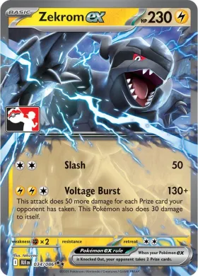 Zekrom ex ( 034/086) Play! Pokémon Prize Pack Series Nine
