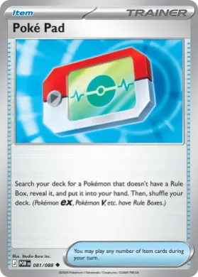 Poké Pad ( 081/088) Play! Pokémon Prize Pack Series Nine