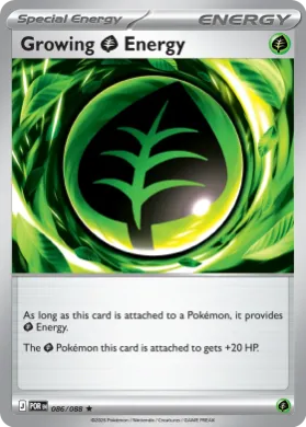 Growing Grass Energy ( 086/088) Play! Pokémon Prize Pack Series Nine