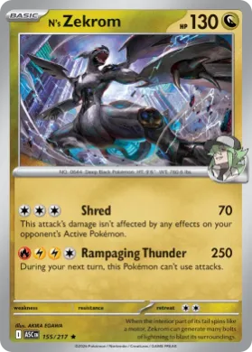 N's Zekrom ( 155/217) Play! Pokémon Prize Pack Series Nine