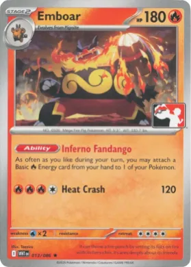 Emboar ( 013/086) Play! Pokémon Prize Pack Series Eight