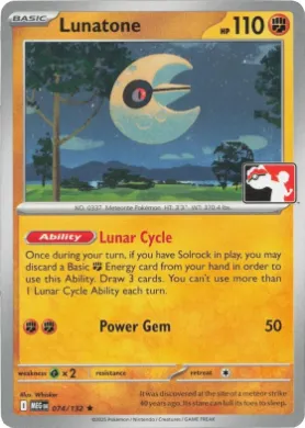 Lunatone ( 074/132) Play! Pokémon Prize Pack Series Eight