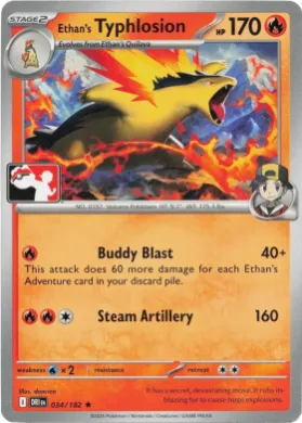 Ethan's Typhlosion ( 034/182) Play! Pokémon Prize Pack Series Nine