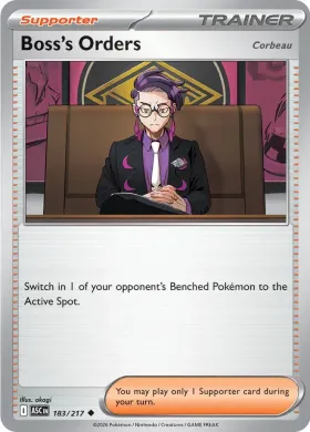Boss's Orders ( 183/217) Play! Pokémon Prize Pack Series Nine