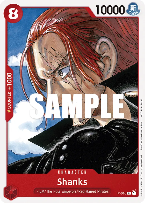 Shanks P-016 One Piece card