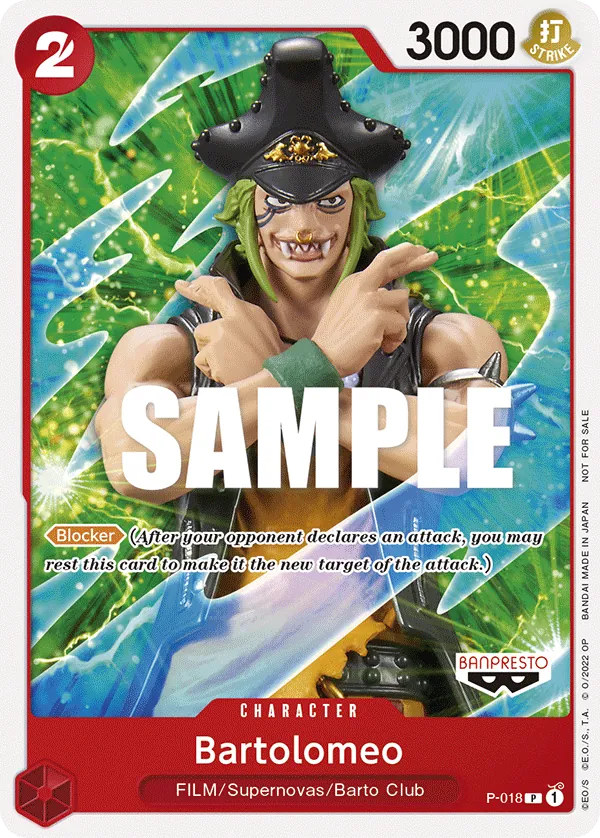 Bartolomeo P-018 One Piece card