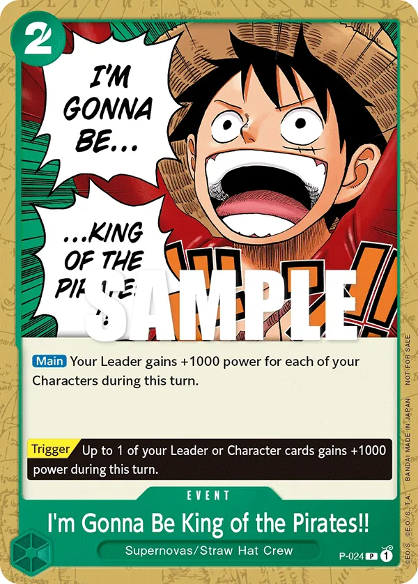 I'm Gonna Be King of the Pirates!! P-024 One Piece card