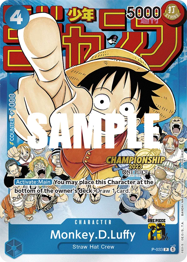 Monkey.D.Luffy P-033 One Piece card