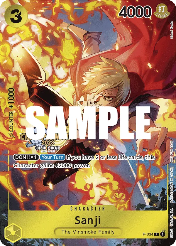 Sanji P-034 One Piece card
