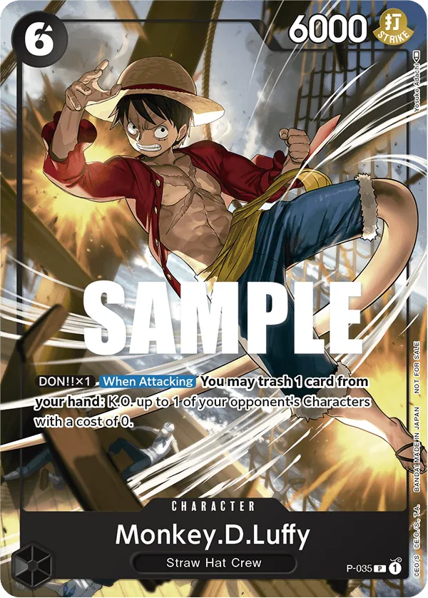 Monkey.D.Luffy P-035 One Piece card