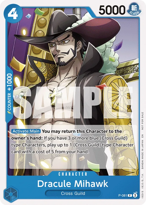 Dracule Mihawk P-081 One Piece card