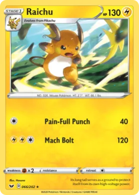 Raichu (SSH 66) Sword & Shield