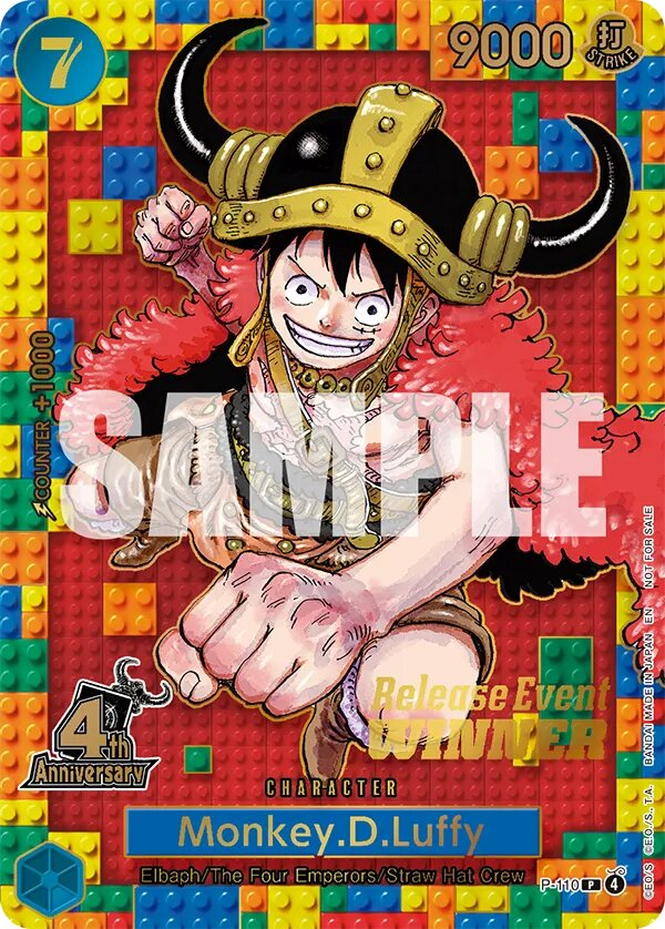 Monkey.D.Luffy P-110 One Piece card