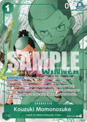 Kouzuki Momonosuke (WC OP01-041) Winner Cards