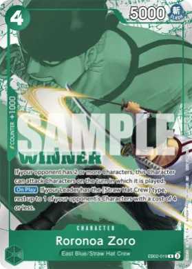 Roronoa Zoro (WC EB02-019) Winner Cards