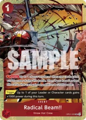 Radical Beam!! (UP OP01-029) Unnumbered Promos