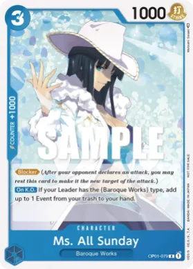 Ms. All Sunday (UP OP01-079) Unnumbered Promos