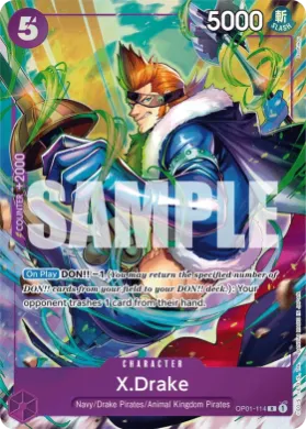 X.Drake (UP OP01-114) Unnumbered Promos