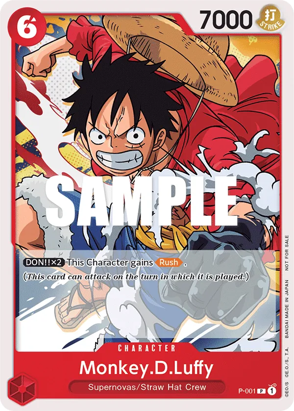 Monkey.D.Luffy P-001 One Piece card