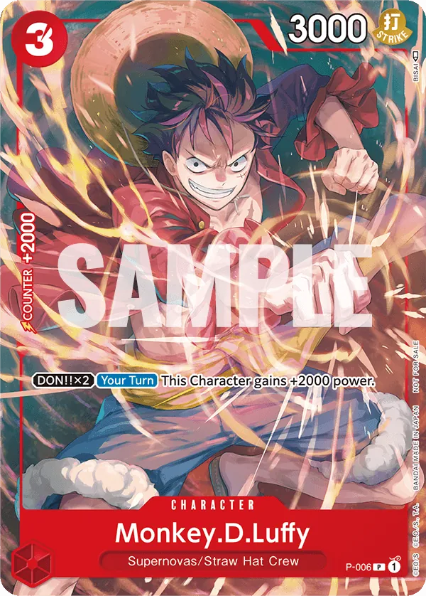Monkey.D.Luffy P-006 One Piece card