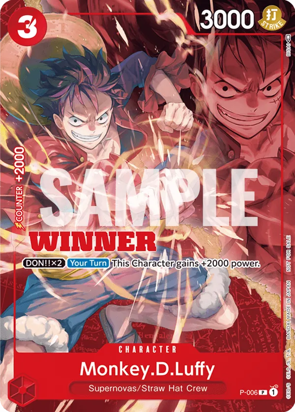Monkey.D.Luffy P-006 One Piece card