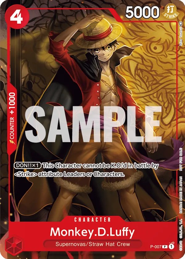 Monkey.D.Luffy P-007 One Piece card