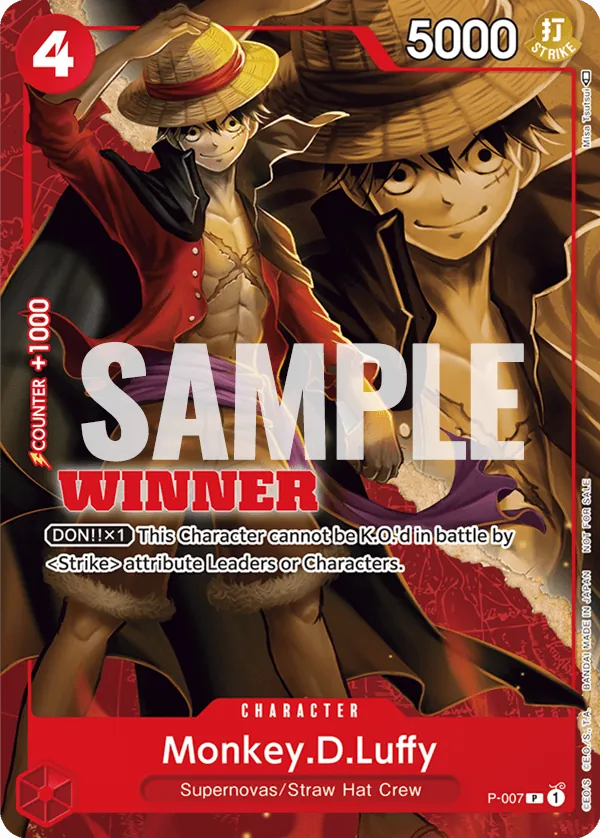Monkey.D.Luffy P-007 One Piece card