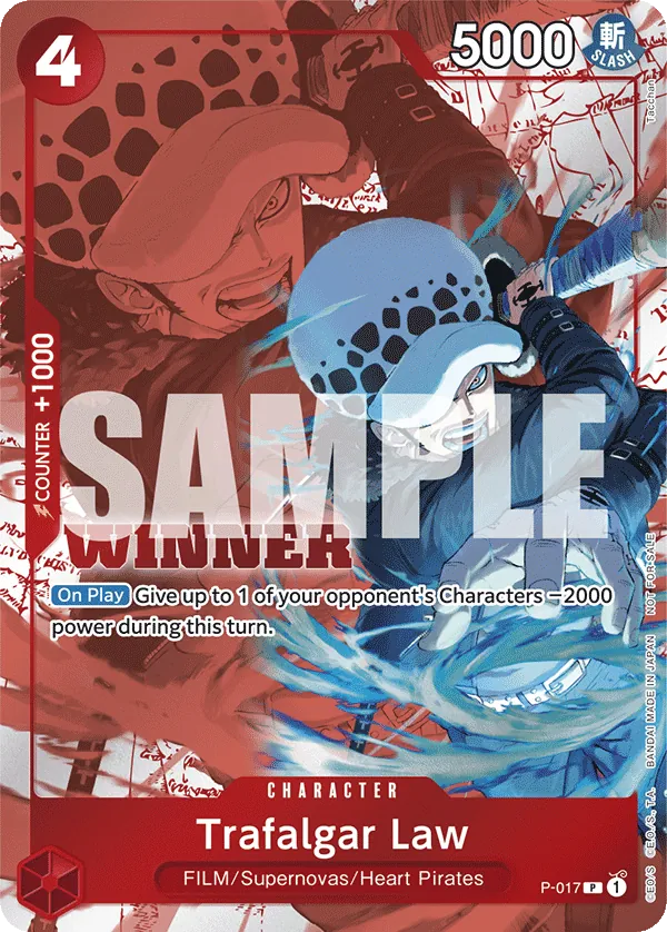 Trafalgar Law P-017 One Piece card