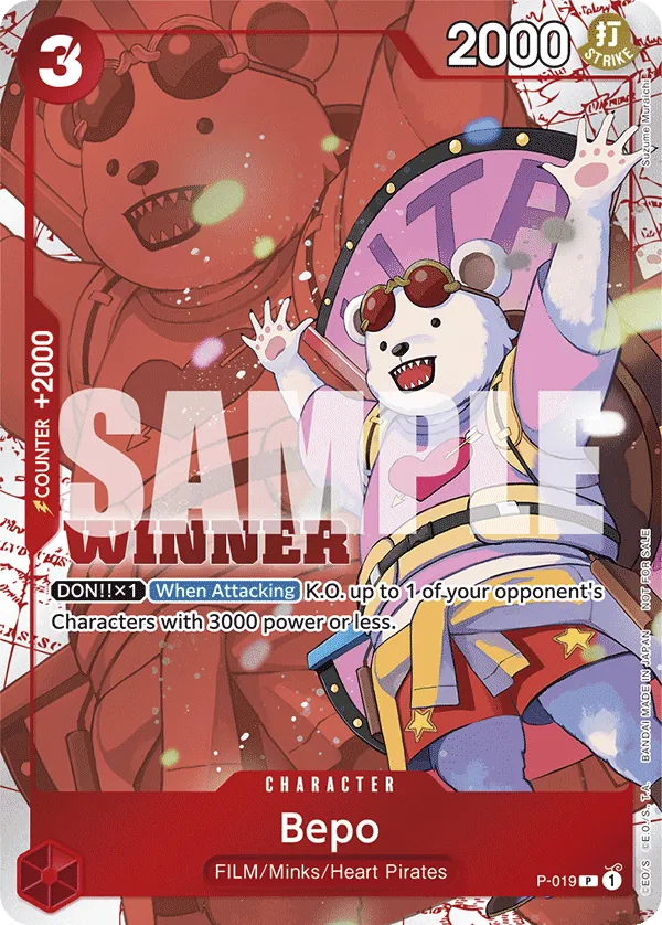 Bepo P-019 One Piece card