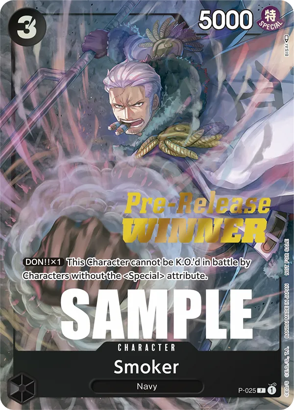 Smoker P-025 One Piece card