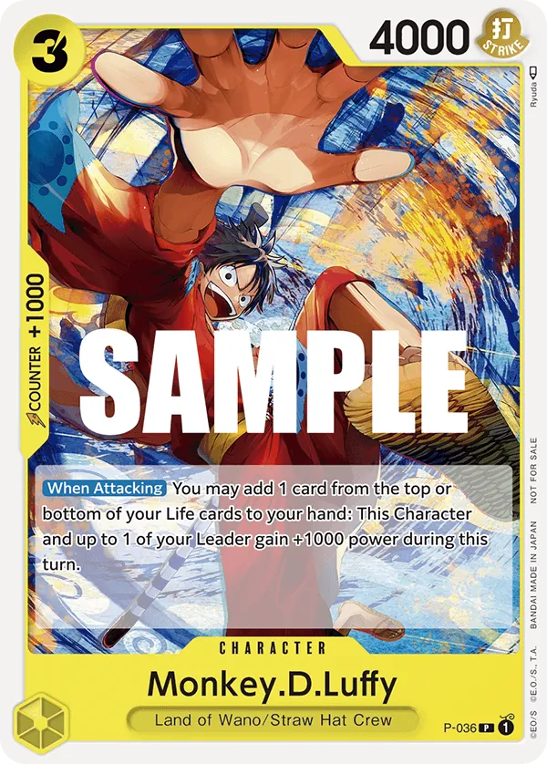 Monkey.D.Luffy P-036 One Piece card