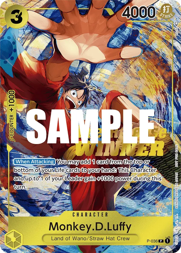 Monkey.D.Luffy P-036 One Piece card
