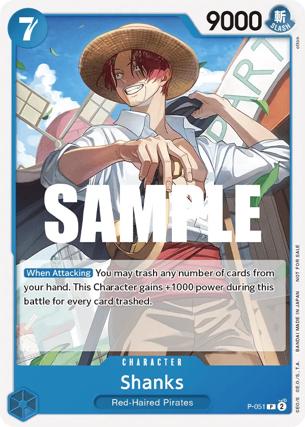 Shanks P-051 One Piece card