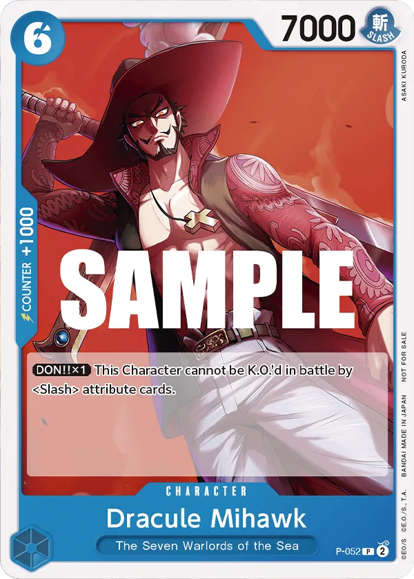 Dracule Mihawk P-052 One Piece card