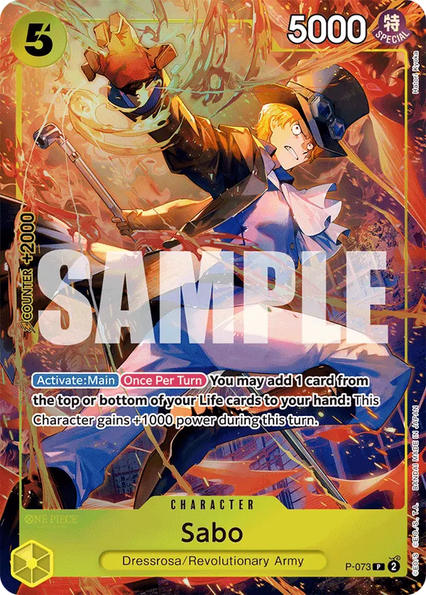 Sabo P-073 One Piece card