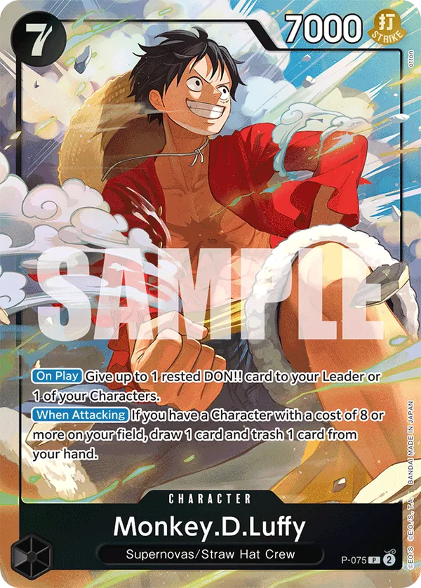 Monkey.D.Luffy P-075 One Piece card