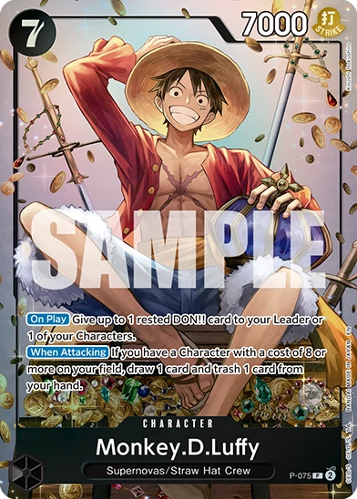 Monkey.D.Luffy P-075 One Piece card