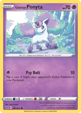 Galarian Ponyta (SSH 81) Sword & Shield