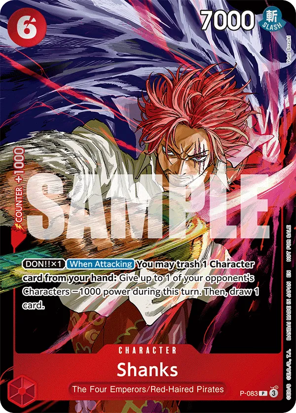 Shanks P-083 One Piece card