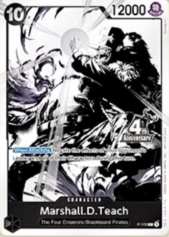 Marshall.D.Teach P-100 One Piece card