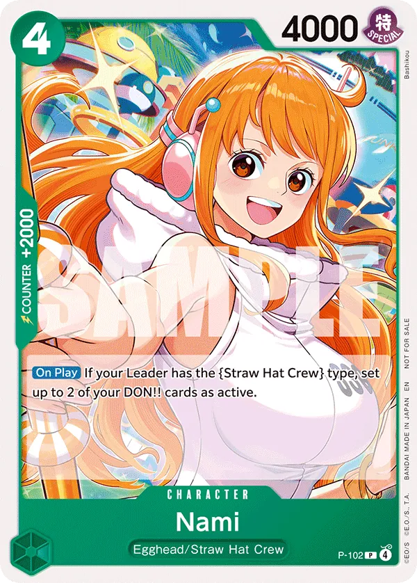 Nami P-102 One Piece card
