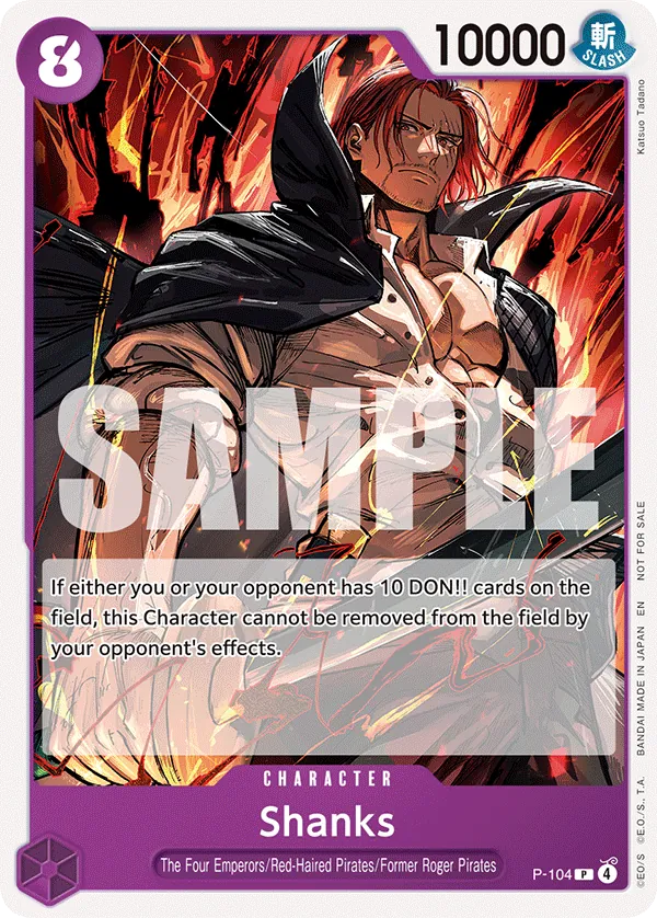 Shanks P-104 One Piece card
