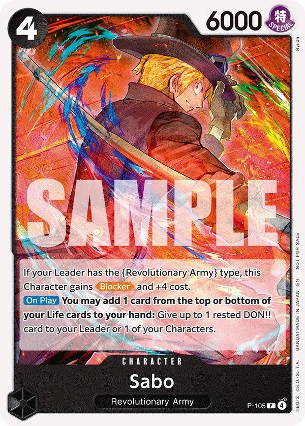 Sabo P-105 One Piece card