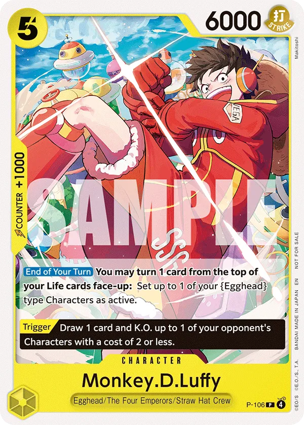 Monkey.D.Luffy P-106 One Piece card