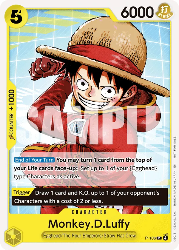 Monkey.D.Luffy P-106 One Piece card
