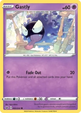 Gastly (SSH 83) Sword & Shield