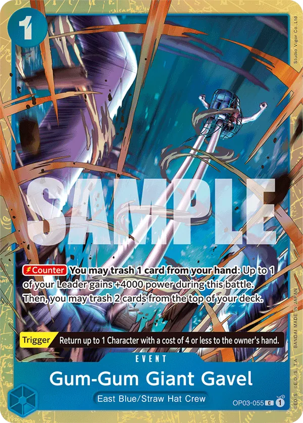 Gum-Gum Giant Gavel OP03-055 One Piece card