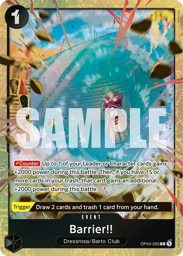 Barrier!! OP04-095 One Piece card