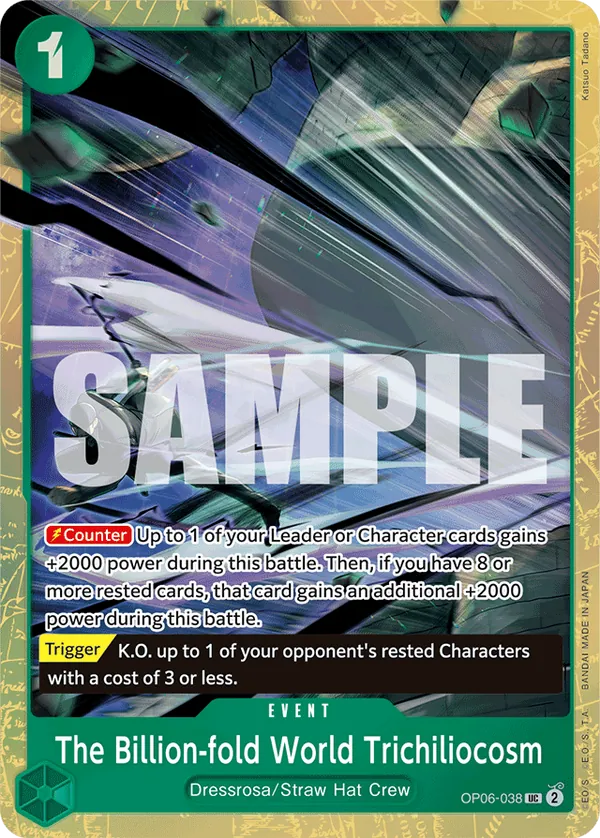 The Billion-fold World Trichiliocosm OP06-038 One Piece card